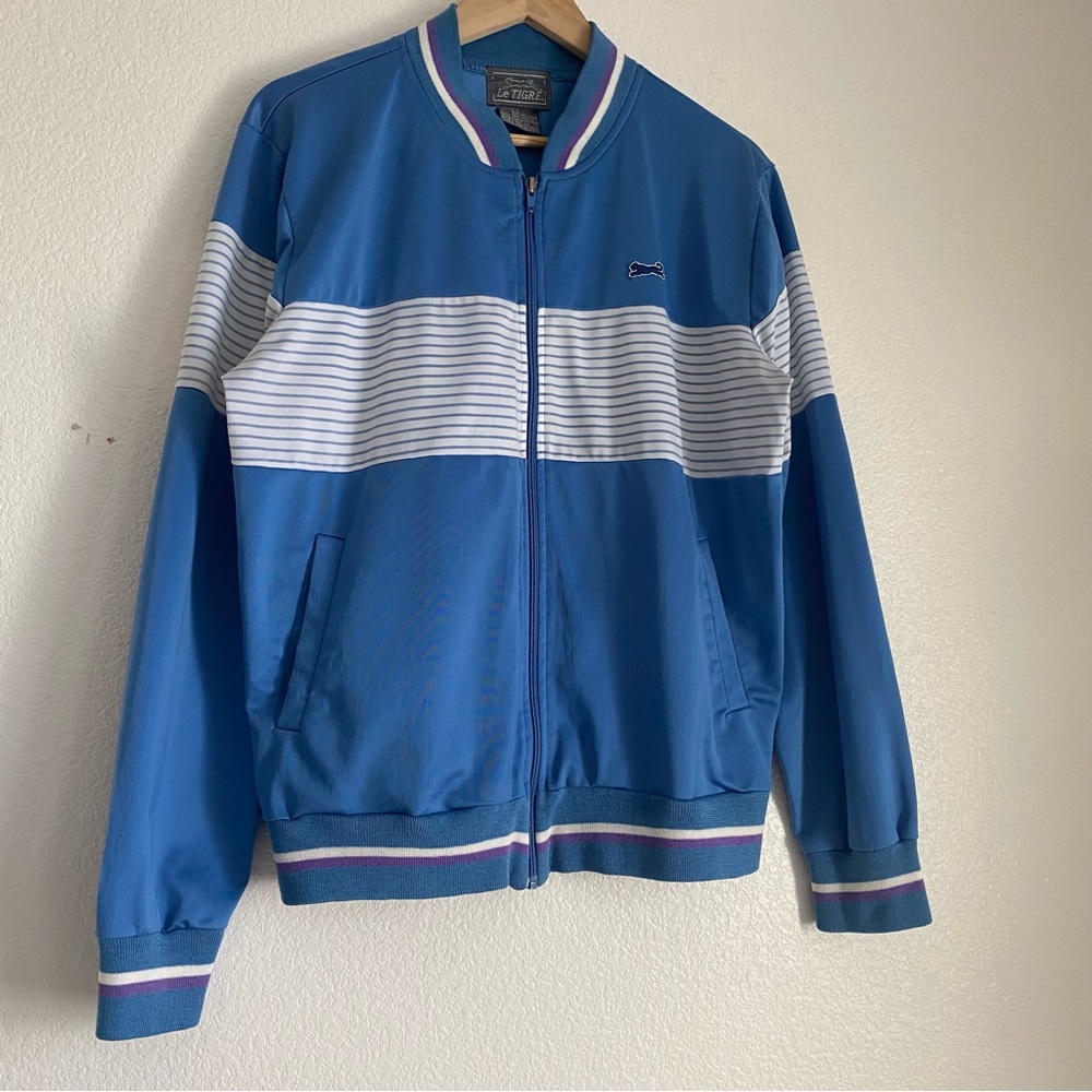 Vintage Le Tigre zip track jacket, light blue, L - Picture 7 of 13